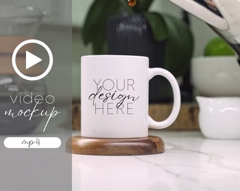 11oz White Mug Video Mockup: MP4 Template (Digital Download)