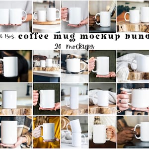 Mug Mockup, 11oz 15oz Mug Mockup, Mug Mock up, Fall Mug Mockup, Winter Mug Mockup Bundle, Coffee Cup Mockup Bundle, Ceramic Mug Mockup, POD