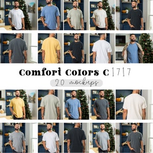 Comfort Colors Mockup Bundle, Christmas MEGA BUNDLE, Comfort Colors 1717 Tshirt Mockups, Male Model Mock ups C1717 Shirt Model Mockup Bundle