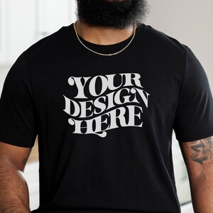 Bella Canvas 3001 BlackMockup, 3001 Black Model Mockup, Mockup Tshirt, Black T-Shirt Model Mock Up, Model Male Mockup, Lifestyle Mock up