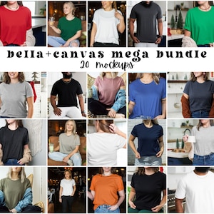 Bella Canvas 3001 Mockup, Bella Canvas 3001 Mockup Bundle Lifestyle T-shirt Mock up Bundle Bella Canvas Mockup Bundle Model Mockup Christmas