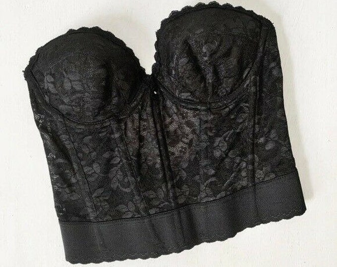 Vintage Jcpenney Adonna Bustier Corset Bra Size 34B Etsy