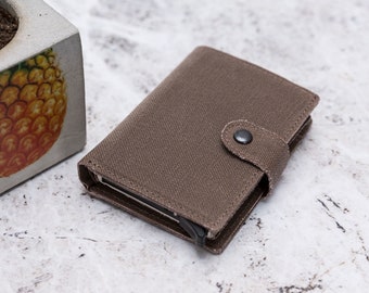 Waterproof Canvas Mechanized Wallet - Brown