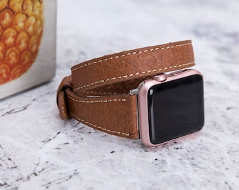 Canela Pineapple Leaf Watch Band - Compatible with Apple Watch Series 1-8