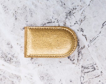 Gold Piñatex Money Clip – Vegan Pineapple Leaf Wallet