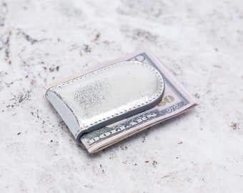 Silver Piñatex Money Clip – Vegan Pineapple Leaf Wallet