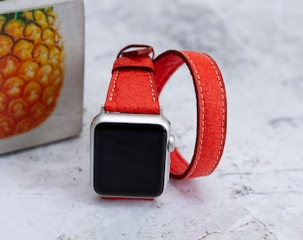 Red Pineapple Leaf Watch Band - Compatible with Apple Watch Series 1-8