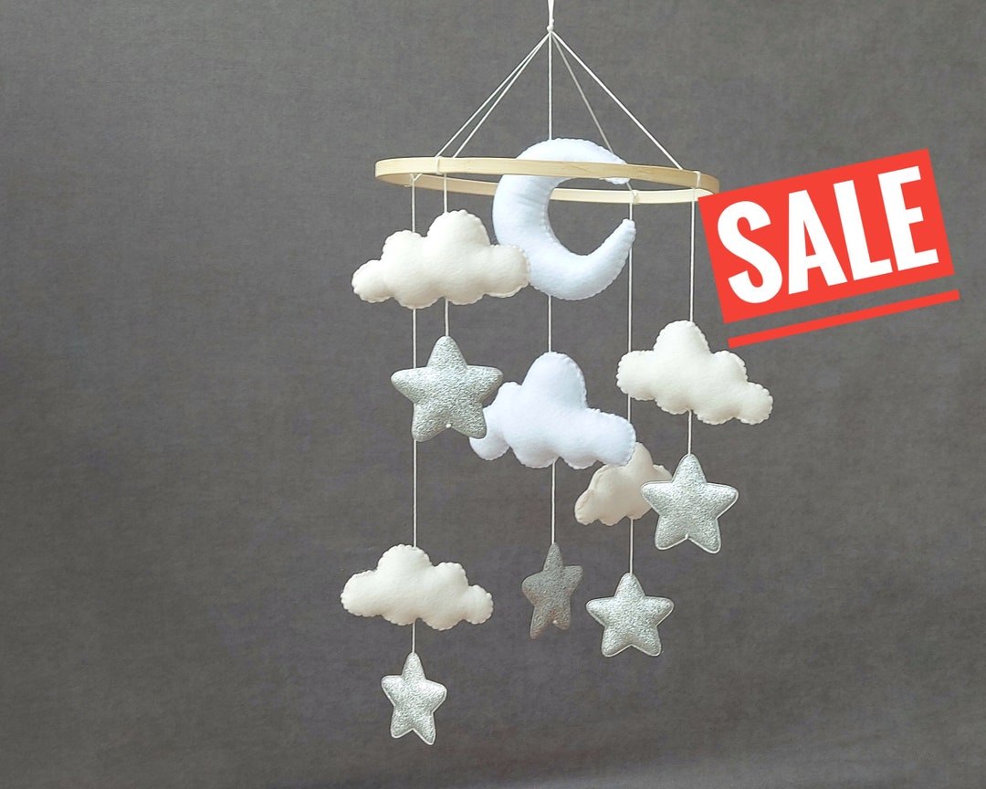 Crib Mobile Cloud Nursery Mobile BABY MOBILE Stars and Moon Etsy