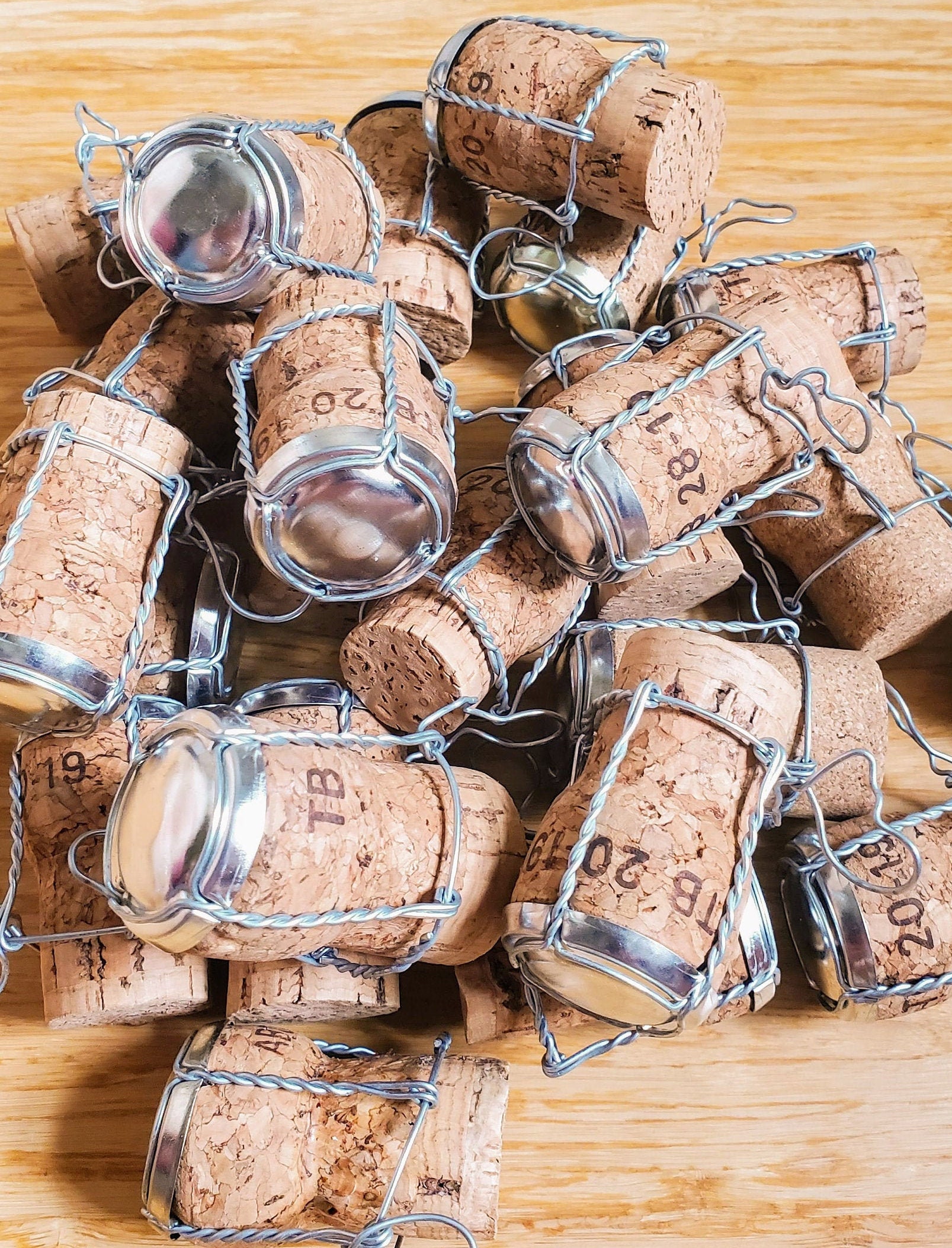 Champagne/ Sparkling Wine Corks With Muselets Silver Etsy