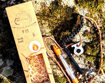 Bushcraft Fire-startpakket – Prometheus Survival-systeem met paracord