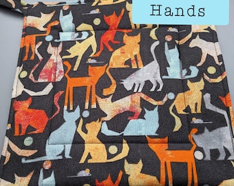 Custom Pot Holders - insulated cotton hot pads - Cat Lovers