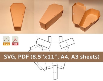Printable Coffin Box Etsy