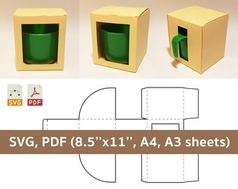 Mug Box Svg Etsy