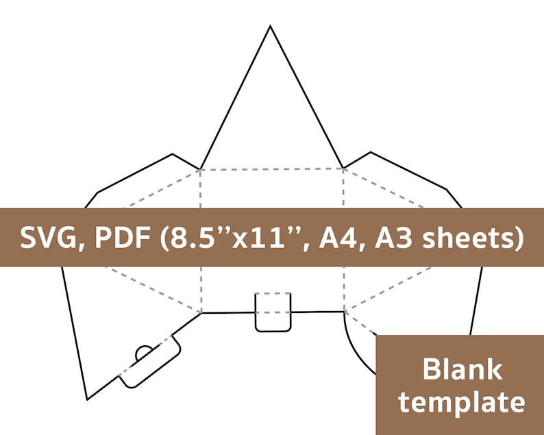 Pyramid box template pyramid shaped box pyramid gift box | Etsy