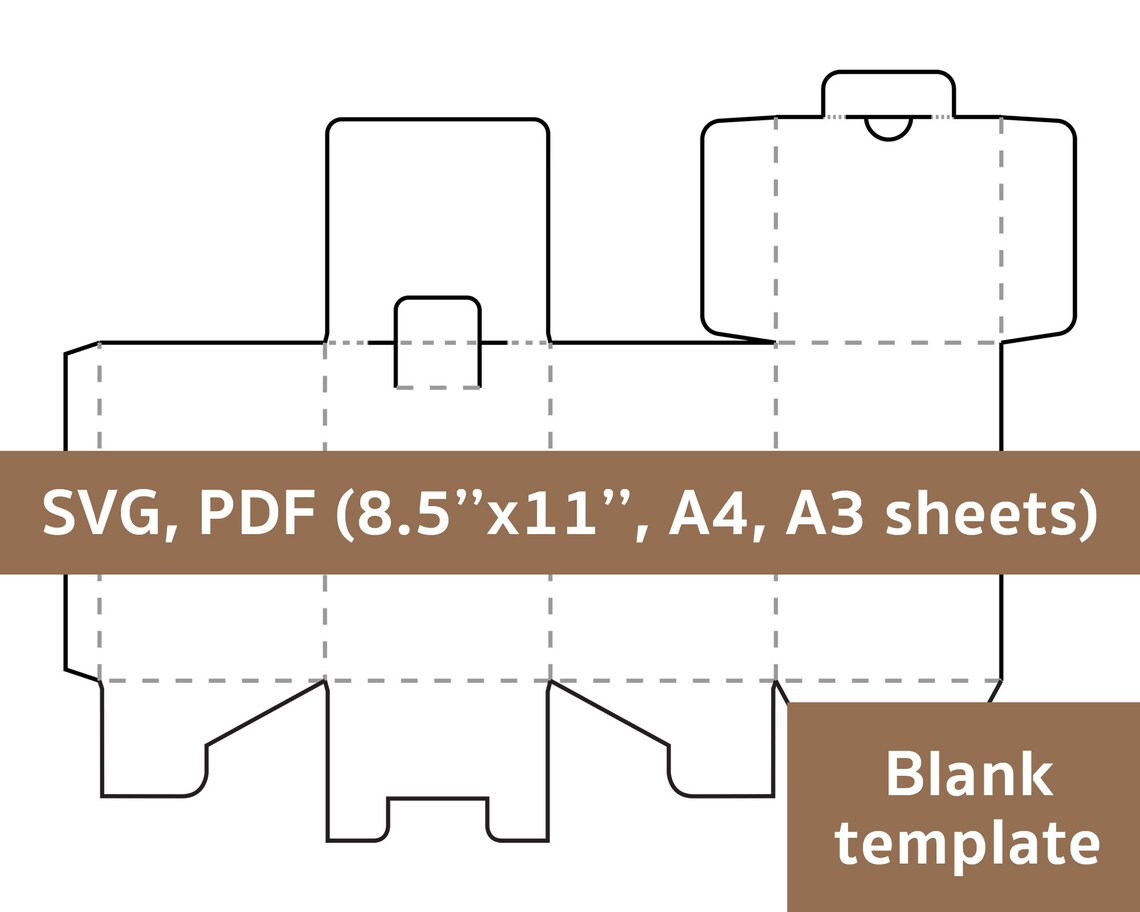 Rectangular box template rectangle box shipping box Etsy