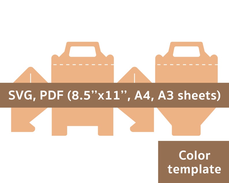 Download Gable box template gable favor box gable gift box gable ...