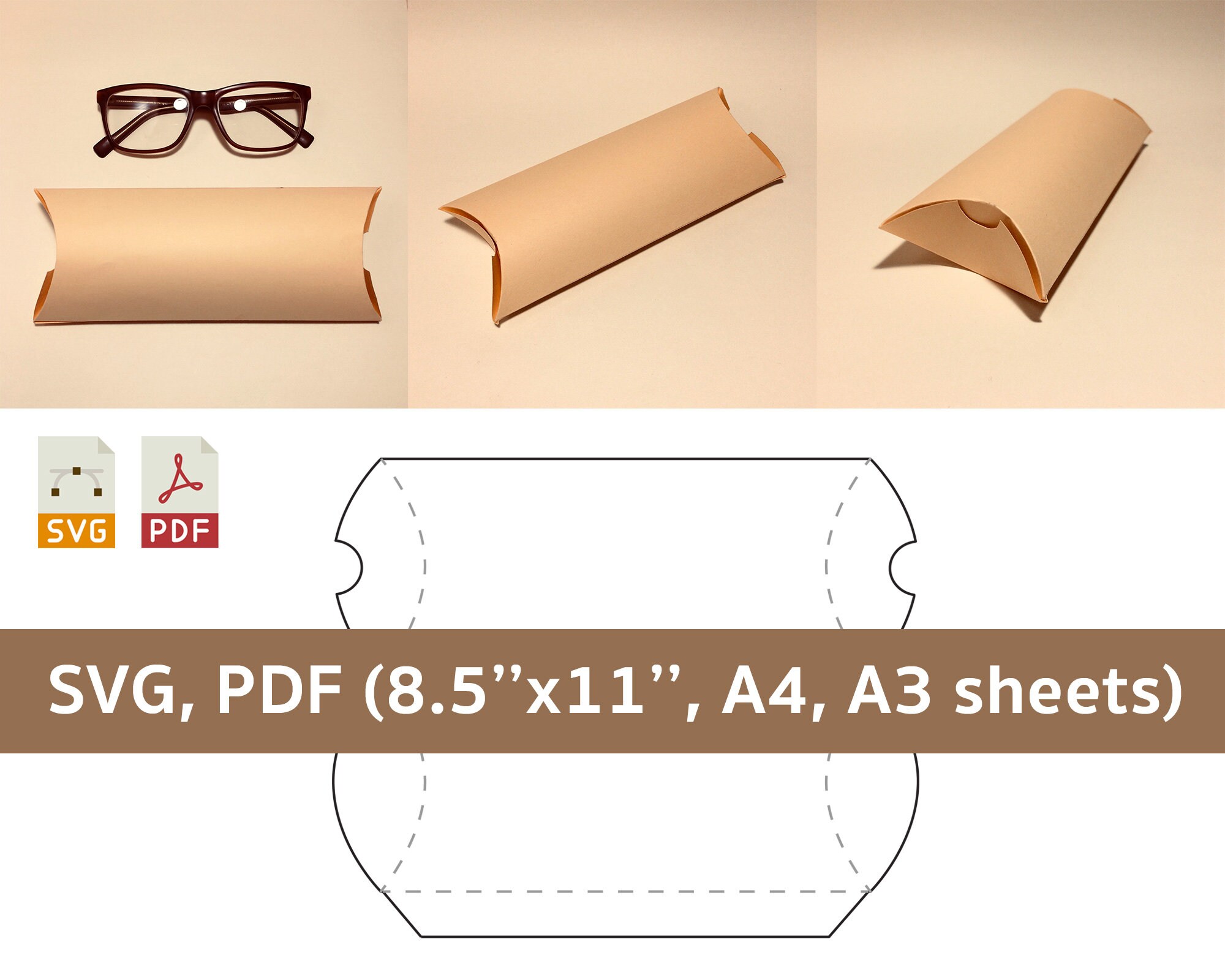 Glasses case template glasses holder glasses box glasses Etsy