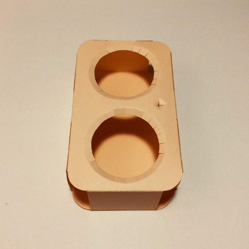 Cup Holder Template Two Cup Holder Coffee Cup Holder Paper Etsy New