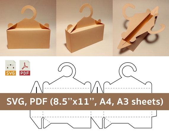 Download Hanger Box Template Shirt Box Shirt Gift Box Clothes Box Etsy