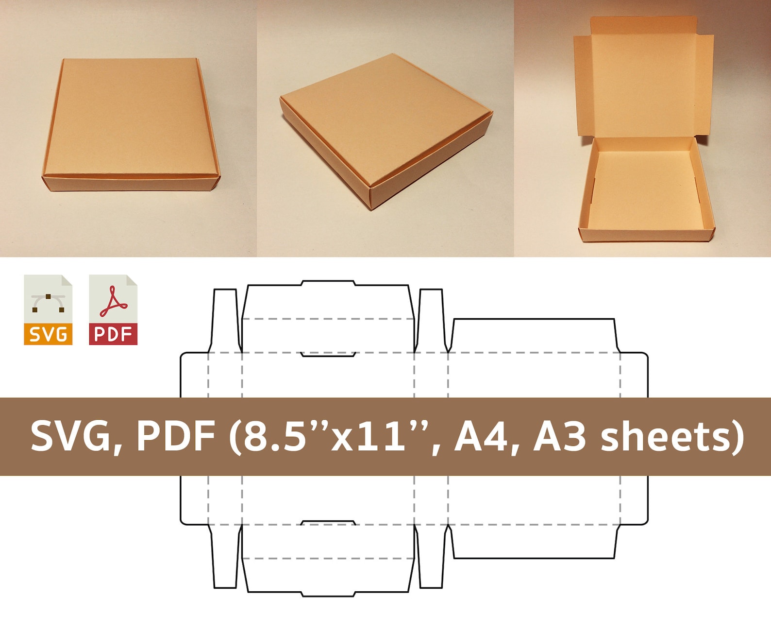 Pizza Box Template Pizza Delivery Box Pizza Packaging Box Etsy