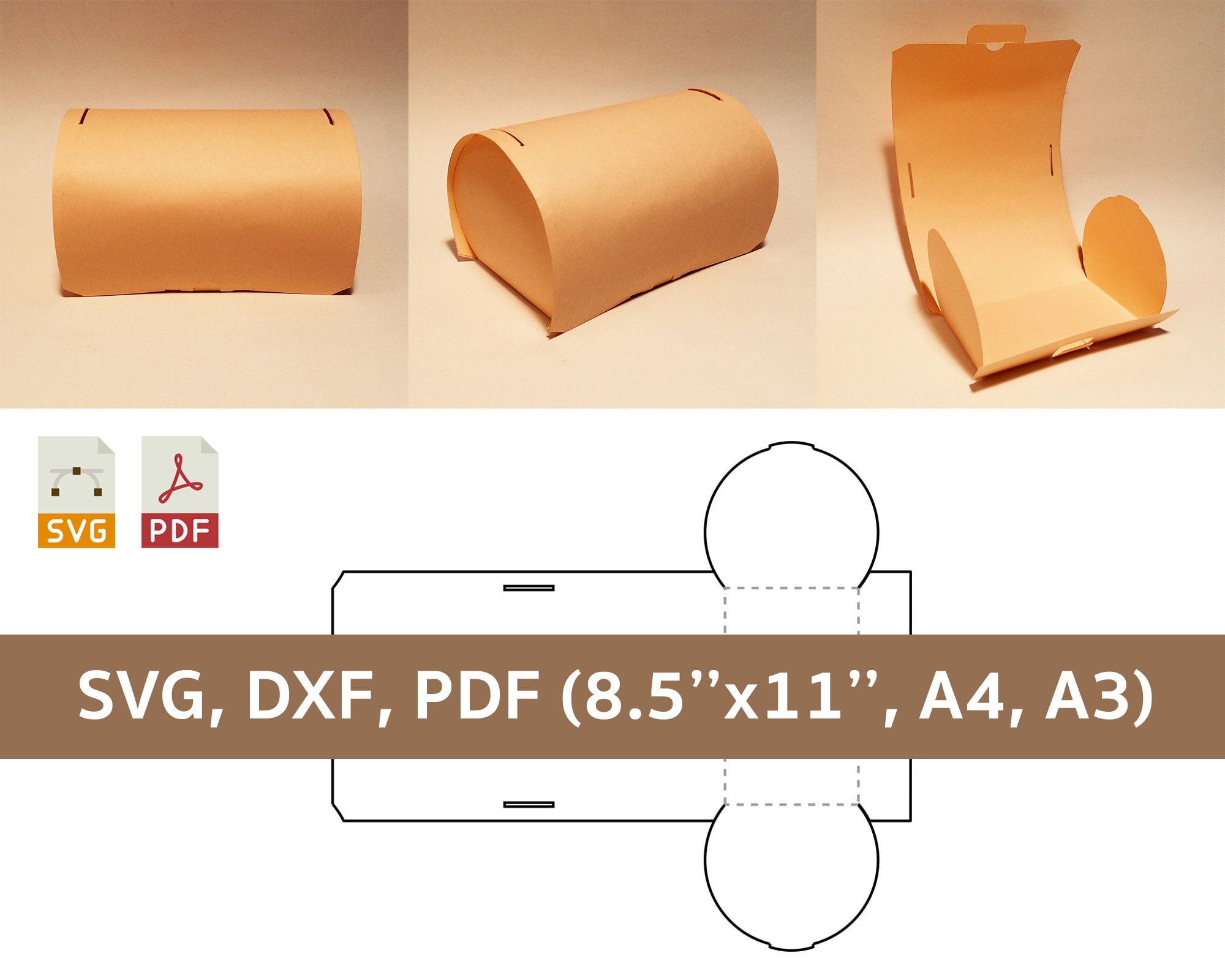 Bakery box template pastry box bread box cake box snack Etsy