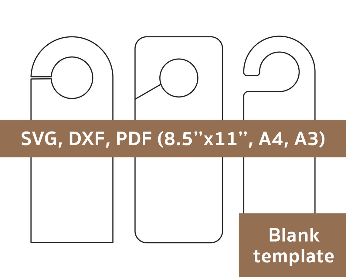 Door hanger template door hanger svg door hanger cut file Etsy
