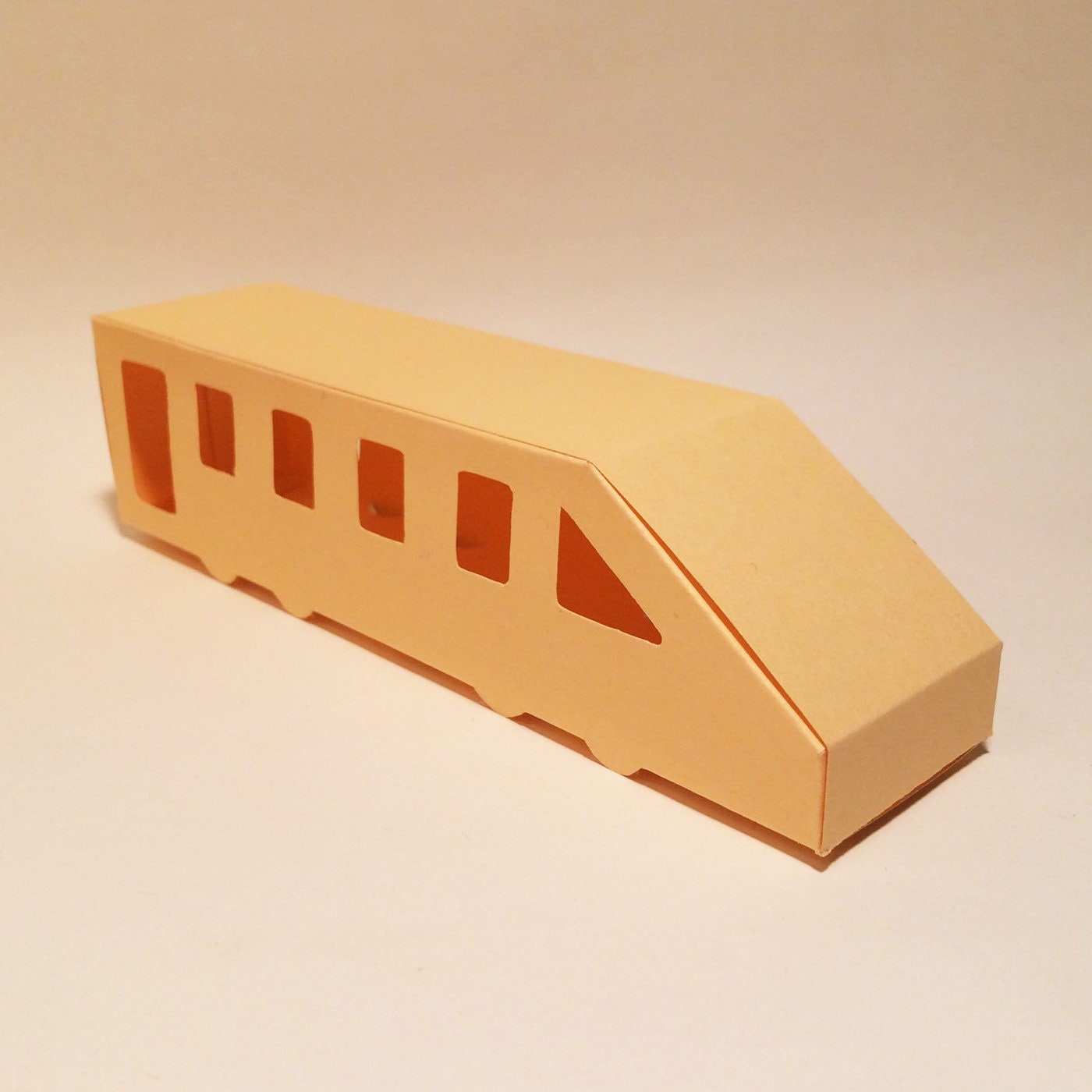 Train box template train gift box subway box train shaped | Etsy