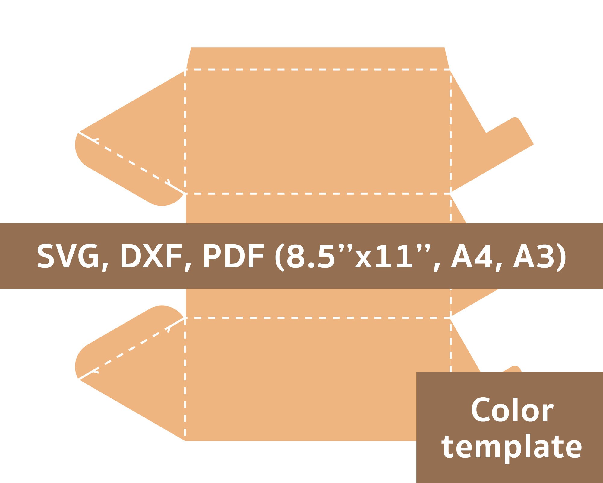Triangle box template triangle gift box triangular box tall Etsy