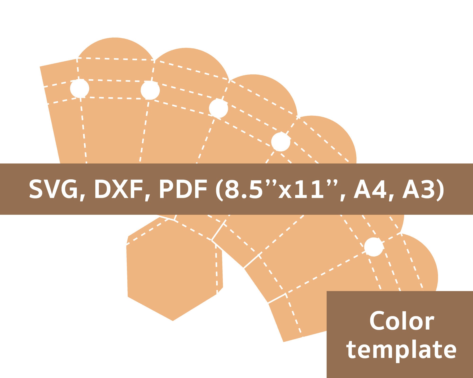 Flower pot box template flower box paper flower pot pot Etsy