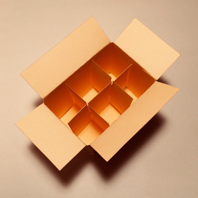 Box With Compartments Template Box With Dividers Glass Etsy