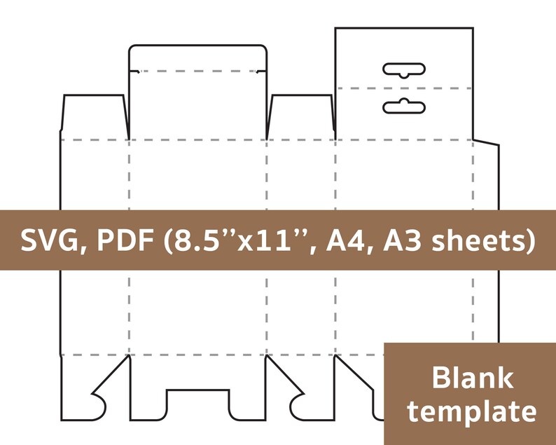 Box with hanger template hanger box product packaging Etsy