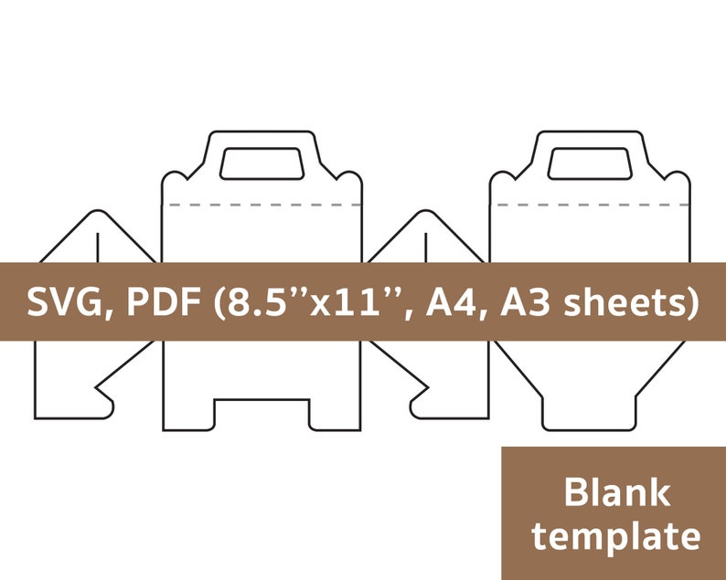 Download Gable box template gable favor box gable gift box gable ...