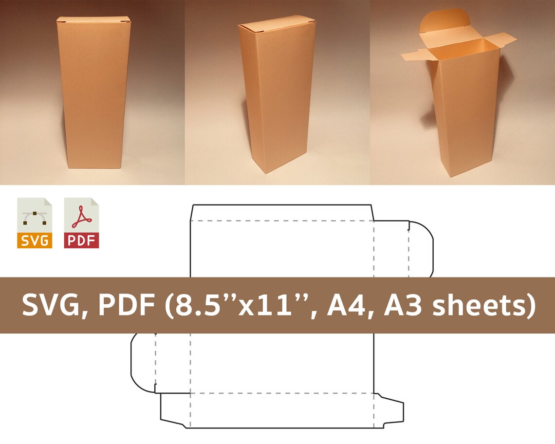 Tube box template cream box template toothpaste box Etsy