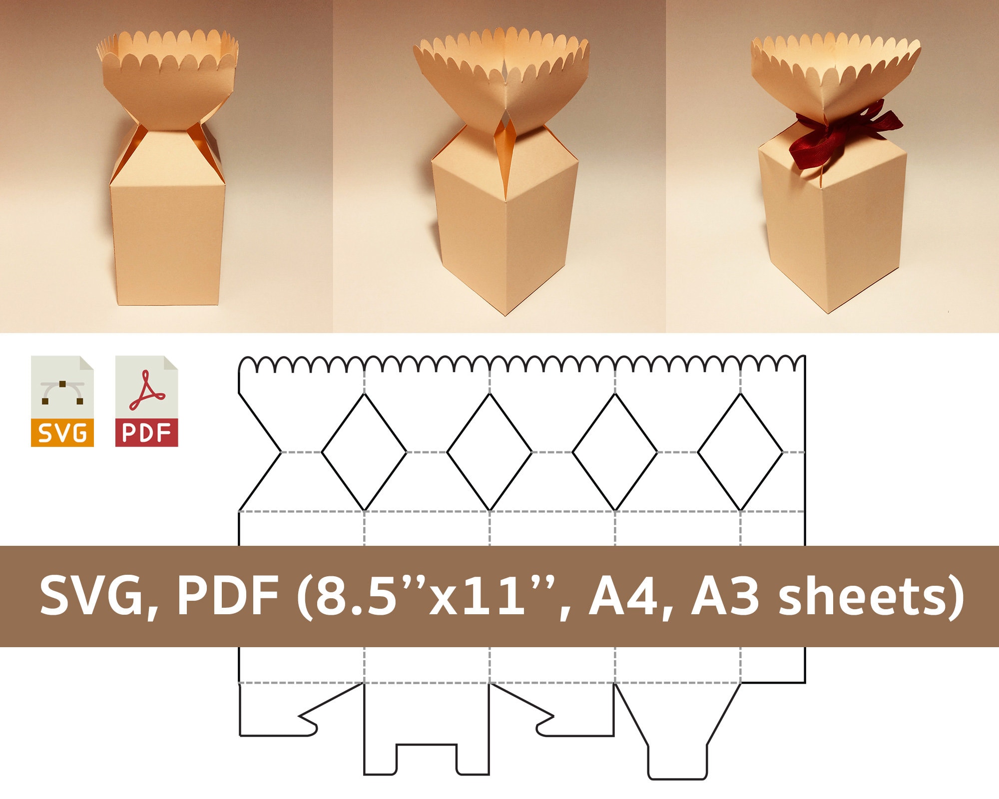 Cracker box template candy box Christmas cracker box Etsy