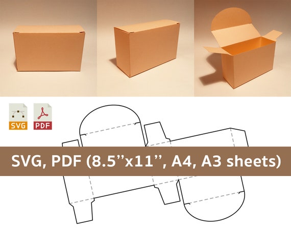 Download Rectangle Gift Box Template Rectangular Gift Box Rectangle Etsy