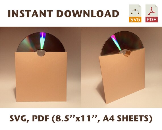 Cd Case Template Dvd Case Cd Envelope Dvd Envelope Cd Box Etsy