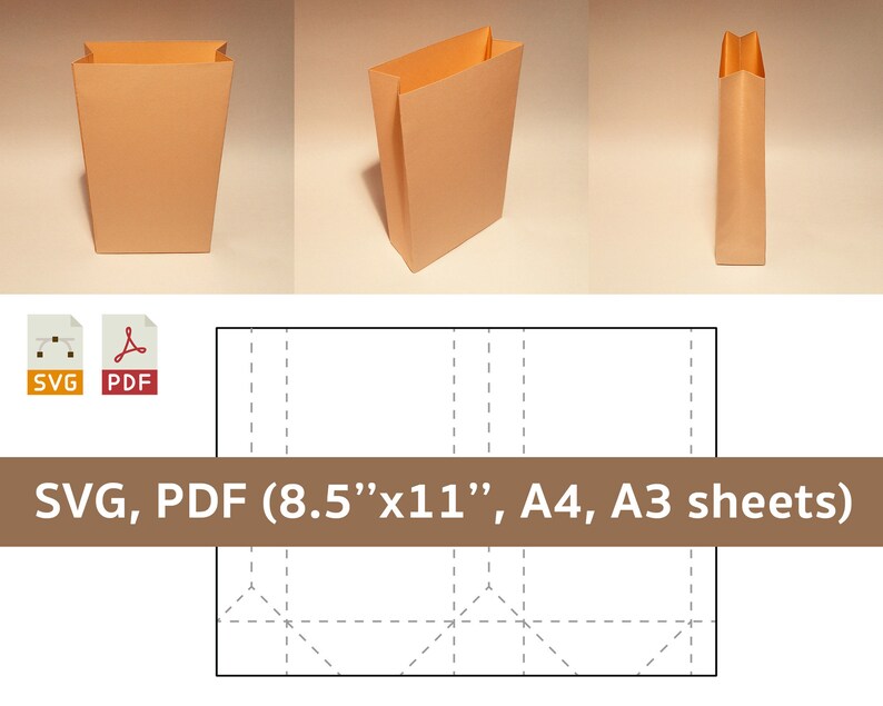 Grocery Bag Template Grocery Paper Bag Paper Grocery Bag Etsy
