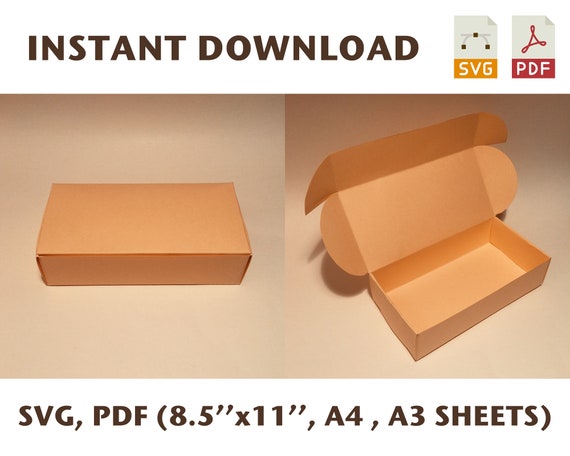 Download Cake Box Template Bakery Box Template Pastry Box Template Cake Box Svg Bakery Box Svg Svg Pdf Cricut Silhouette 8 5x11 A4 A3
