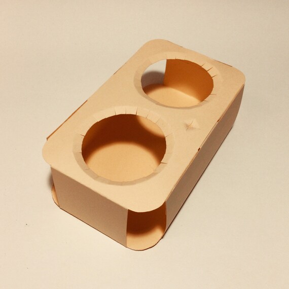 Download Cup Holder Template Two Cup Holder Coffee Cup Holder Paper Etsy