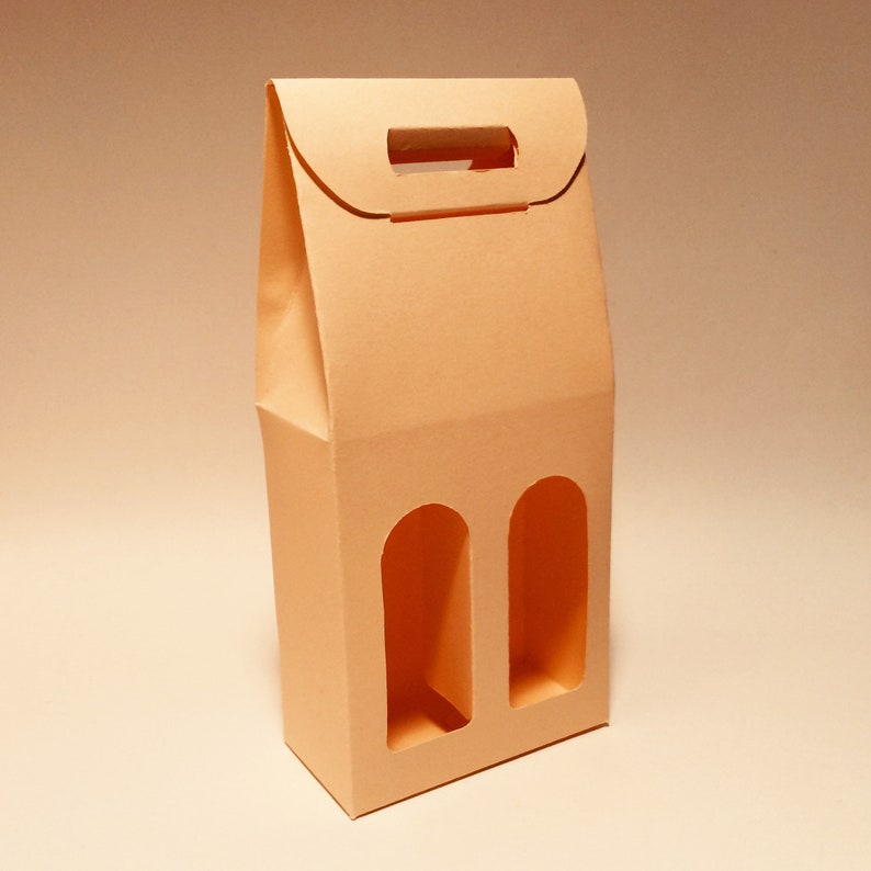 Wine Bottle Bag Template Two Bottle Wine Box Two Bottle Bag Etsy