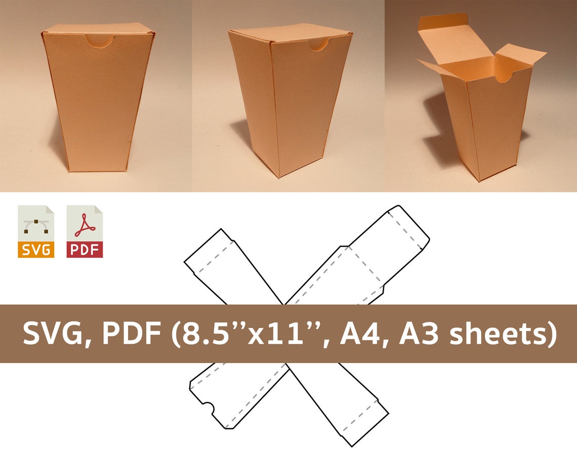 Cup box template coffee cup box paper cup box coffee box Etsy