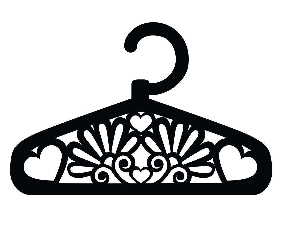Clothes hanger svg clothes hanger dxf hanger template Etsy