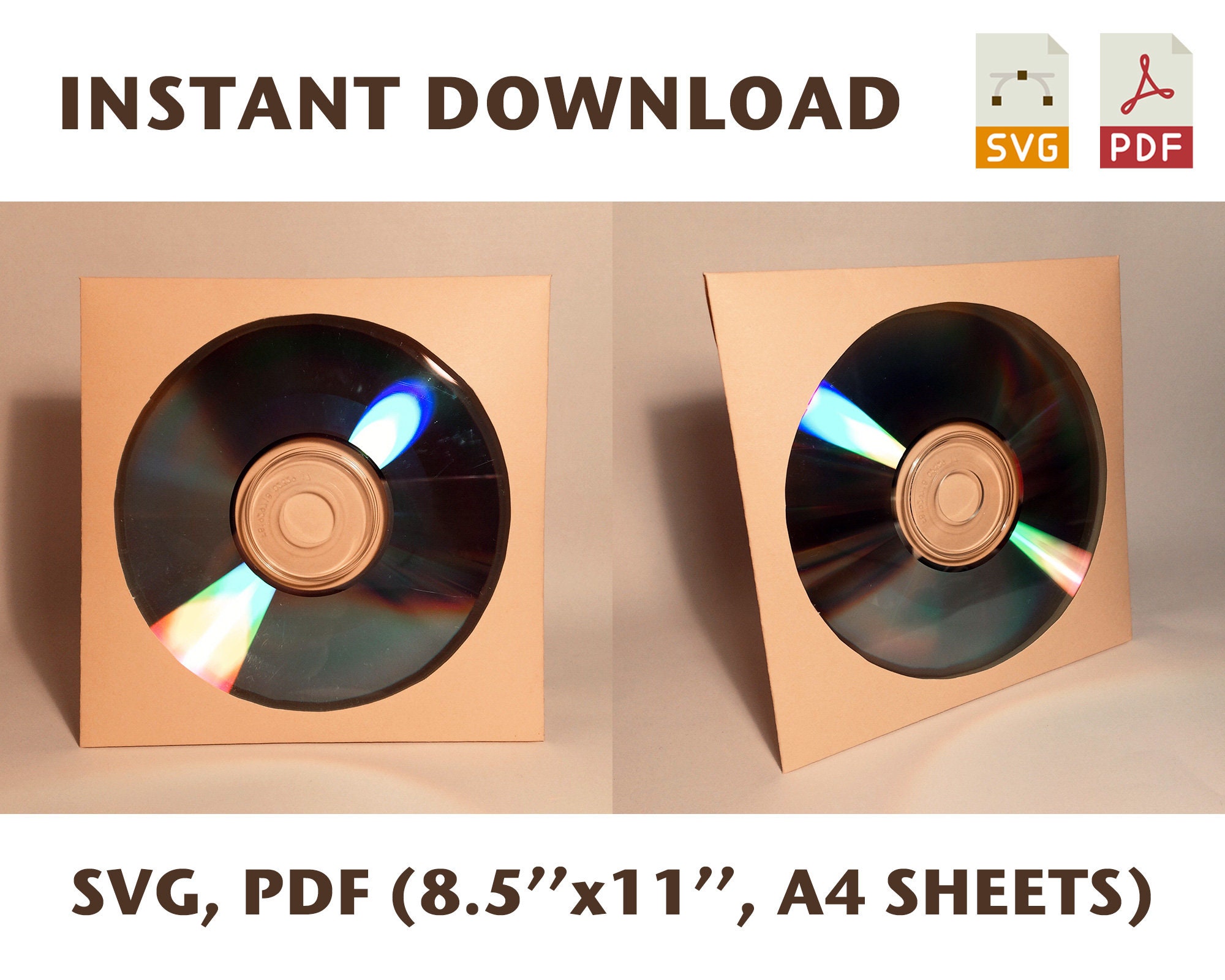 Cd Sleeve Template Dvd Sleeve Template Cd Sleeve Dvd Etsy