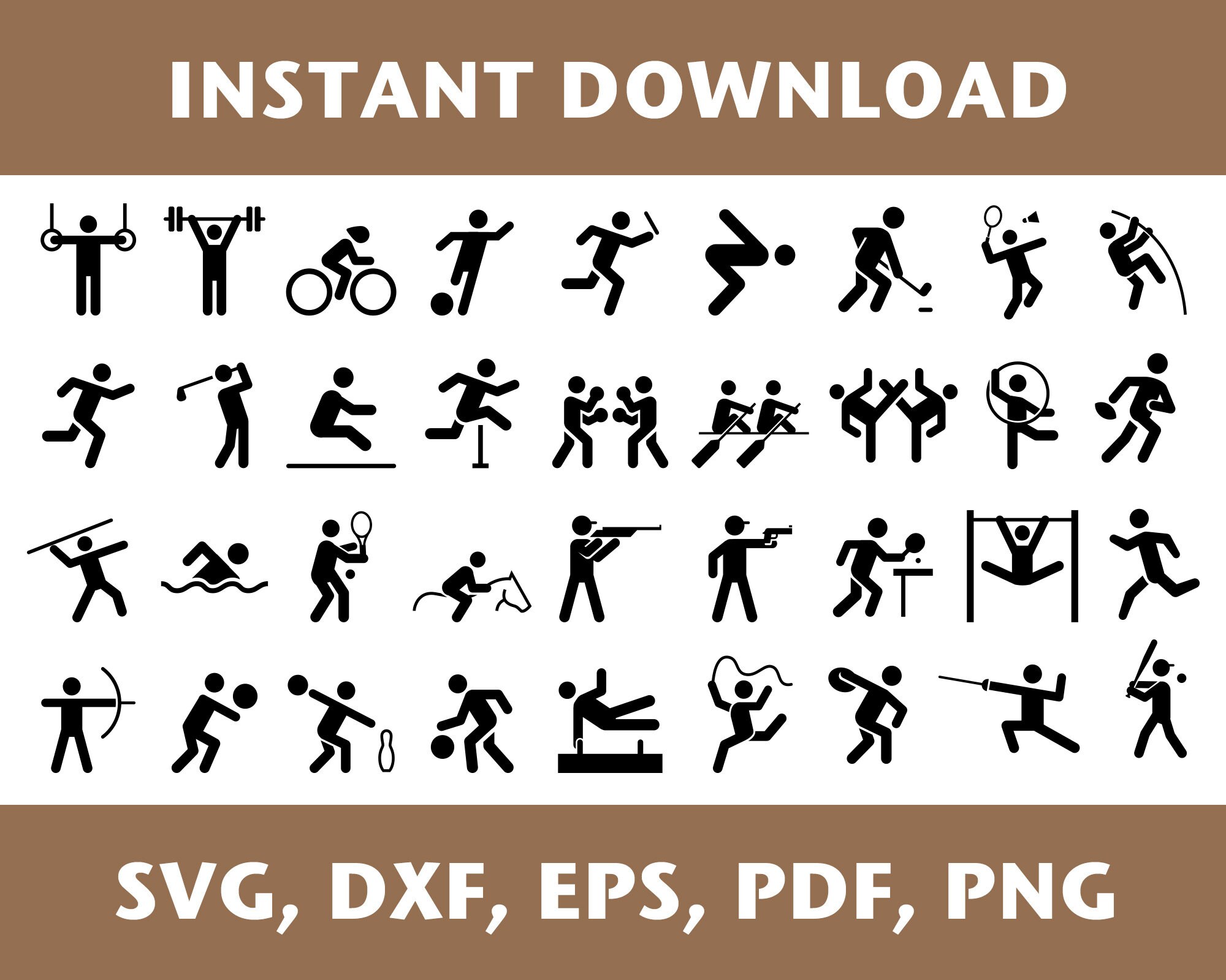 Olympic sports svg olympics svg sports template sports dxf Etsy