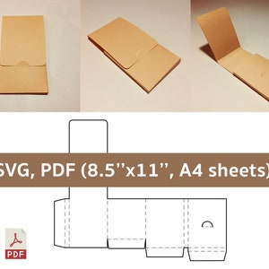 Download Card Holder Template Card Case Card Wallet Card Box Etsy
