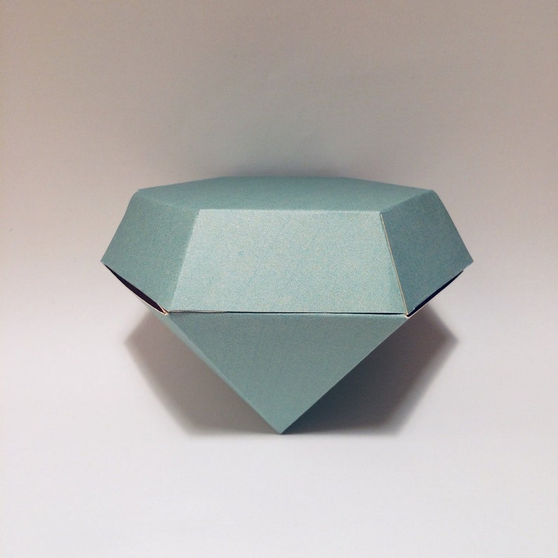 jewelry box crystal box 8.5x11 gem box A4 PDF SVG digital files A3 jewel box diamond shape box Diamond box template jewellery box