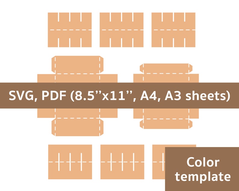 Box with dividers template box with compartments box with Etsy