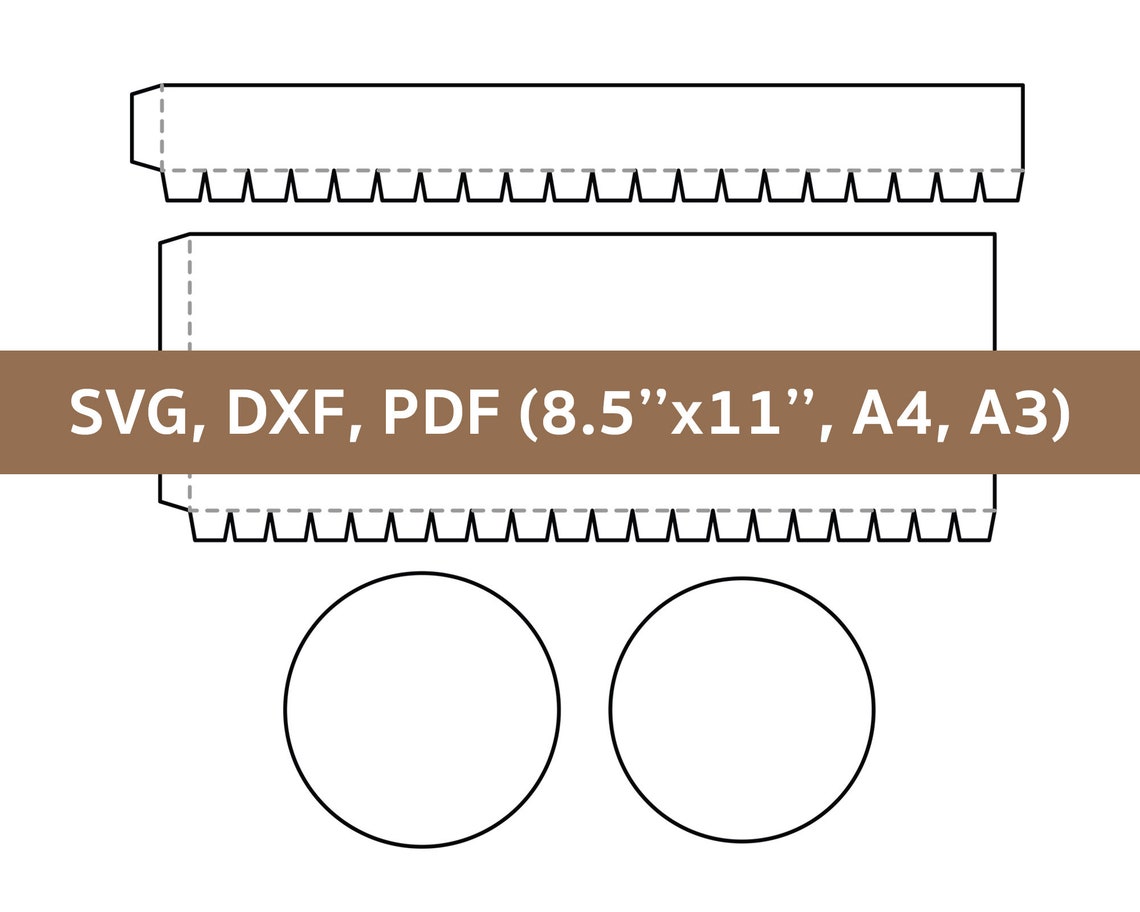 Round box with lid template round gift box with lid hat box Etsy