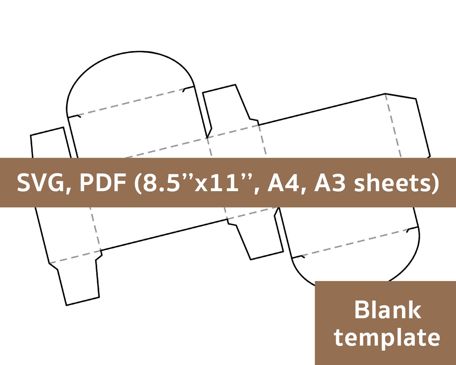 Rectangle Gift Box Template Rectangular Gift Box Rectangle Etsy