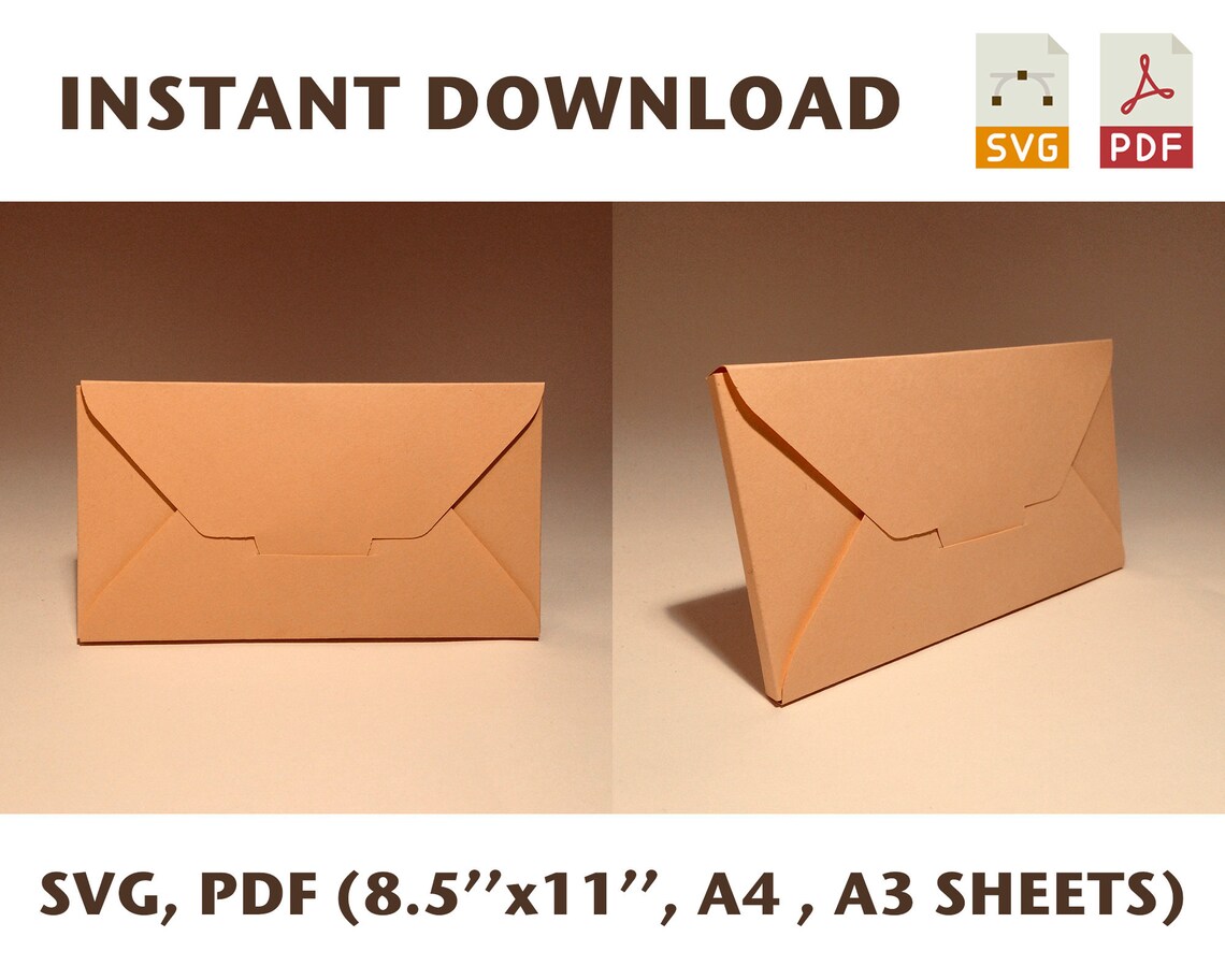 Letter box template cardboard letter box envelope box Etsy